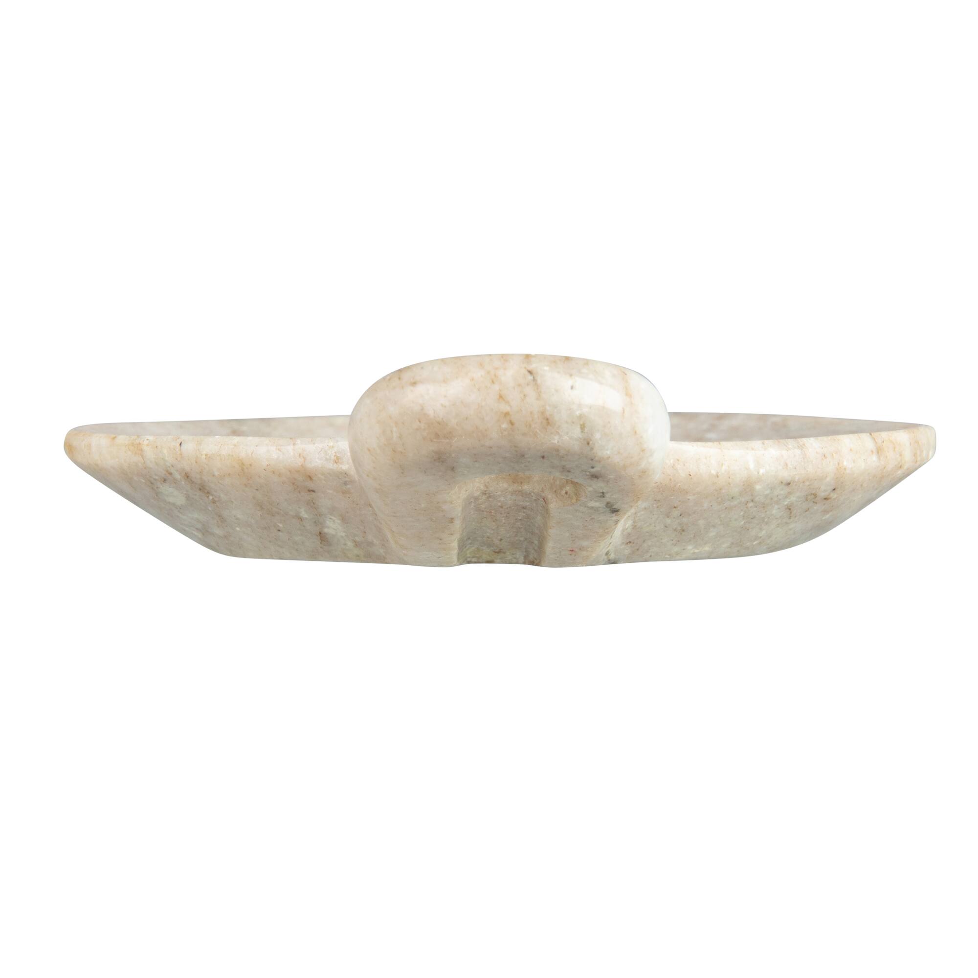 Hello Honey® Hand-Carved Marble Dish with Handle